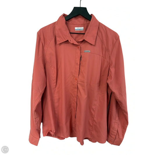 Blouse Long Sleeve By Columbia In Orange, Size: Xxl