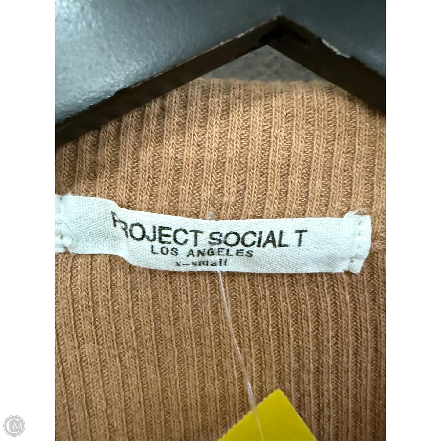 Top Long Sleeve By Project Social Tee In Brown, Size: Xs