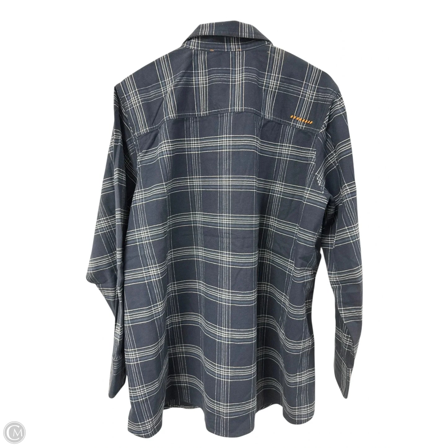 Blouse Long Sleeve By Ariat In Blue & White, Size: 2x