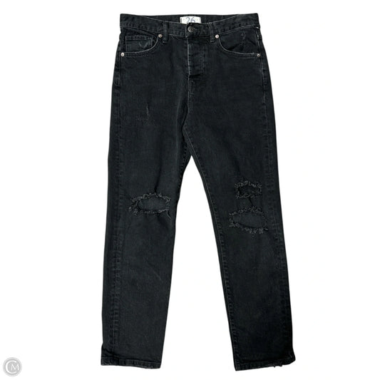 Jeans Straight By We The Free In Black Denim, Size: 2