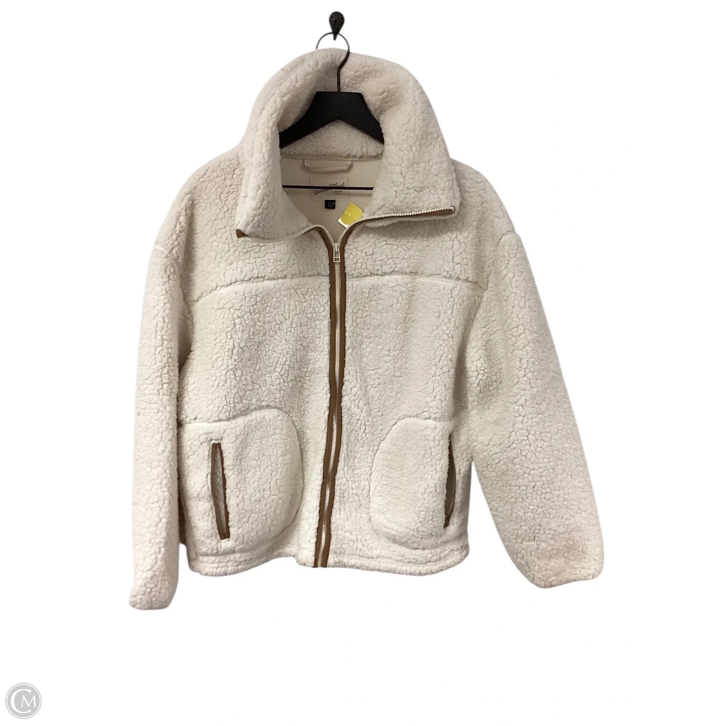 Jacket Faux Fur & Sherpa By Universal Thread In Cream, Size: M