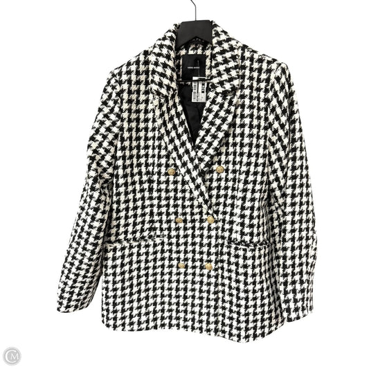 Coat Peacoat By Vero Moda In Black & White, Size: 10