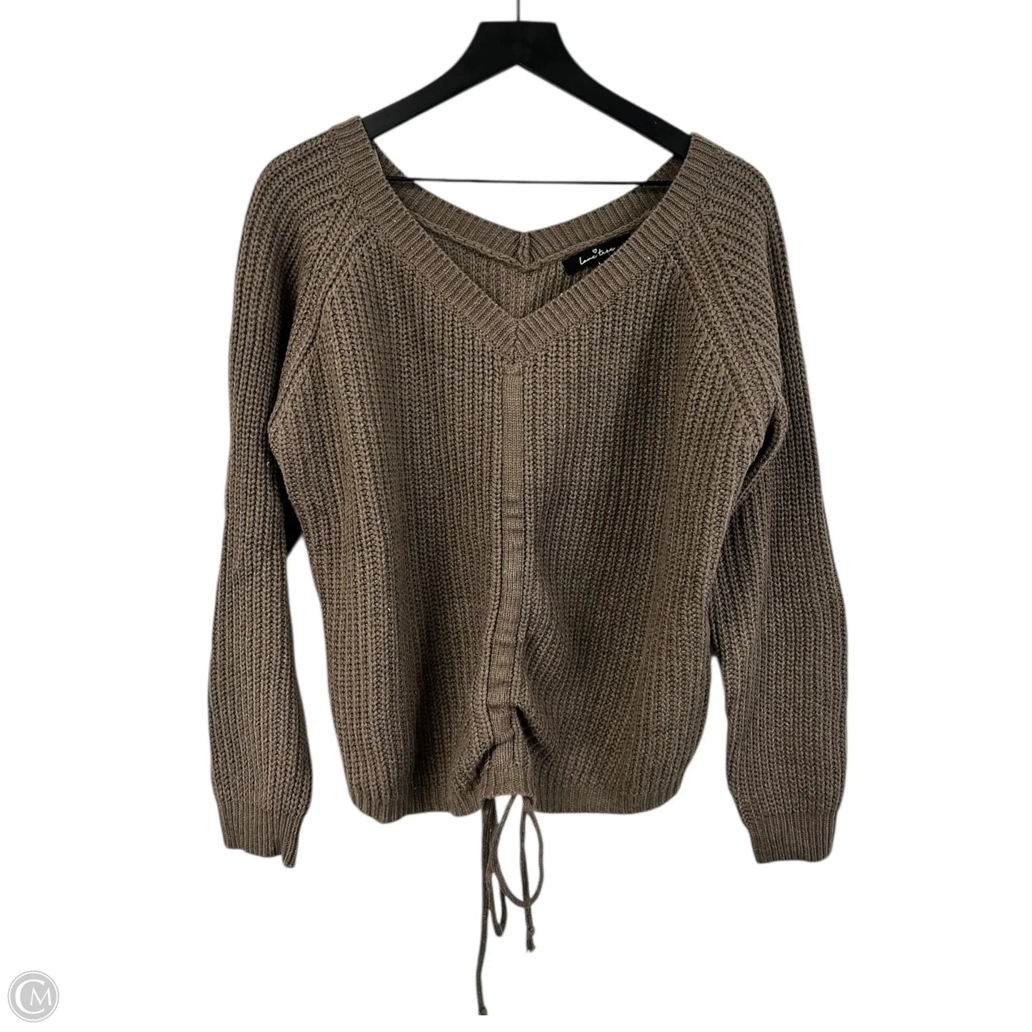 Sweater By Love Tree In Taupe, Size: L