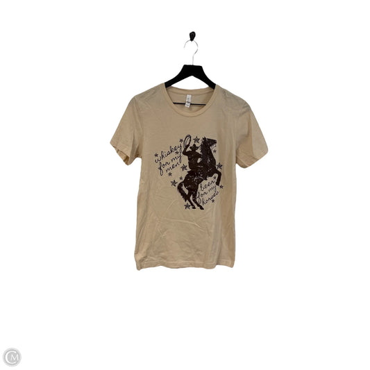 Top Short Sleeve Basic By Bella + Canvas In Cream, Size: S