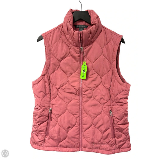 Vest Puffer & Quilted By Free Country In Pink, Size: L