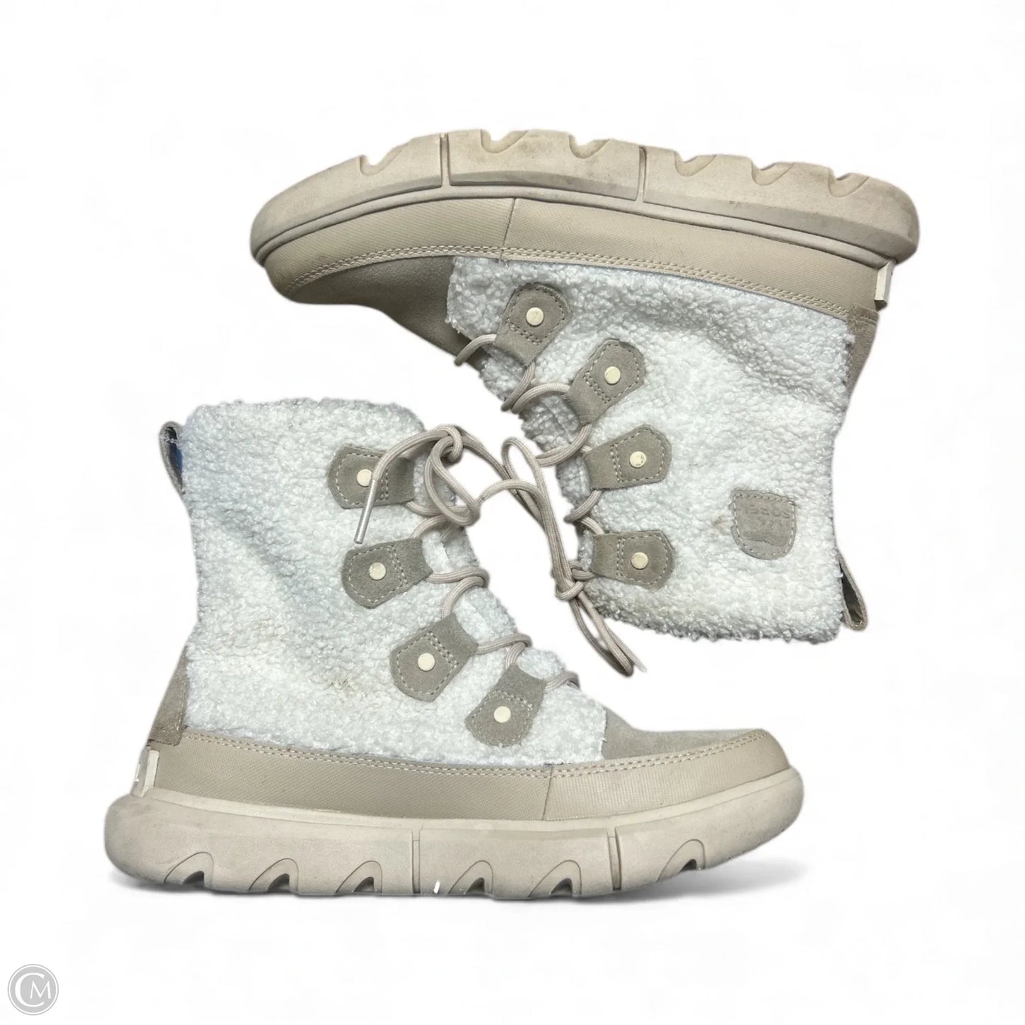 Boots Snow By Sorel In Cream & Tan, Size: 8