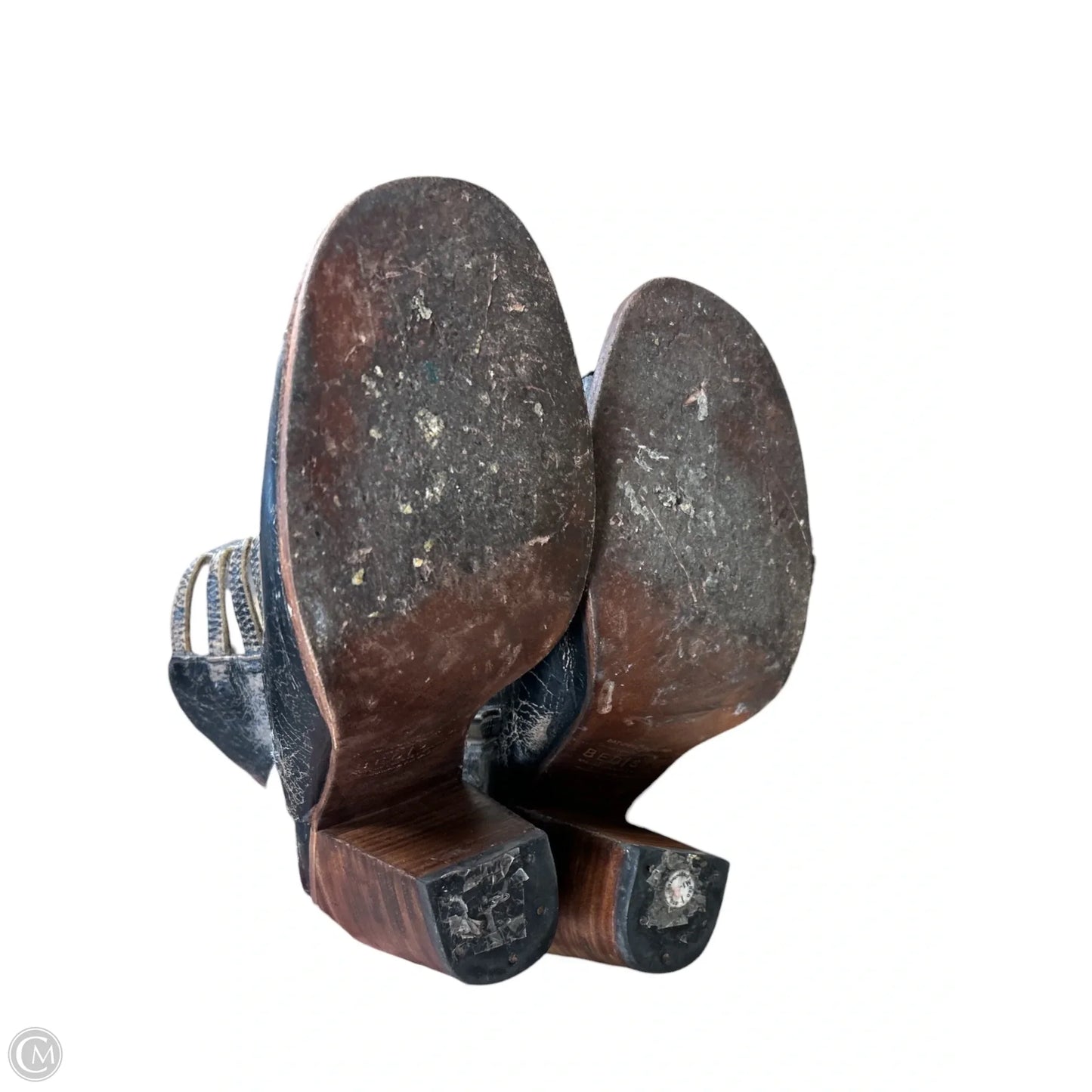 Sandals Heels Block By Bed Stu In Brown, Size: 9