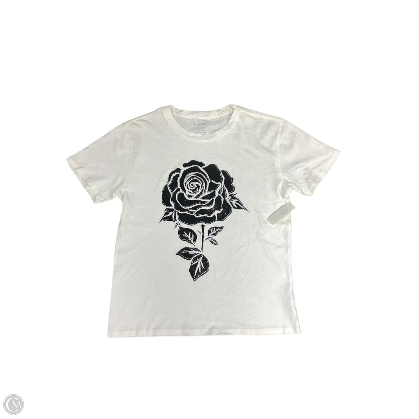 Top Short Sleeve By Z Supply In White, Size: M