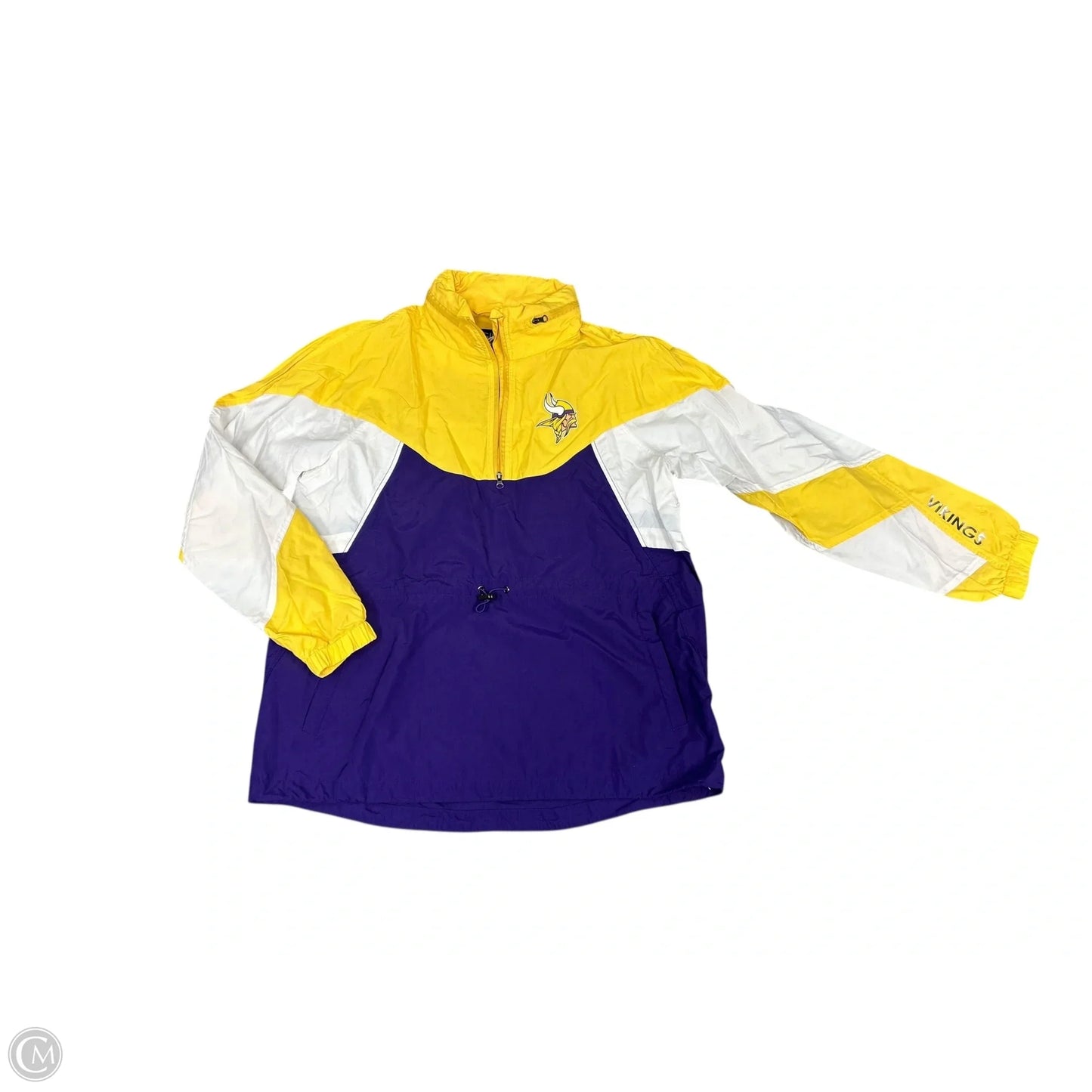 Jacket Windbreaker By G Iii In Purple & Yellow, Size: M