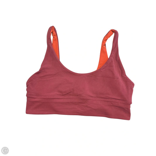 Athletic Bra By Lululemon In Orange & Pink, Size: 12