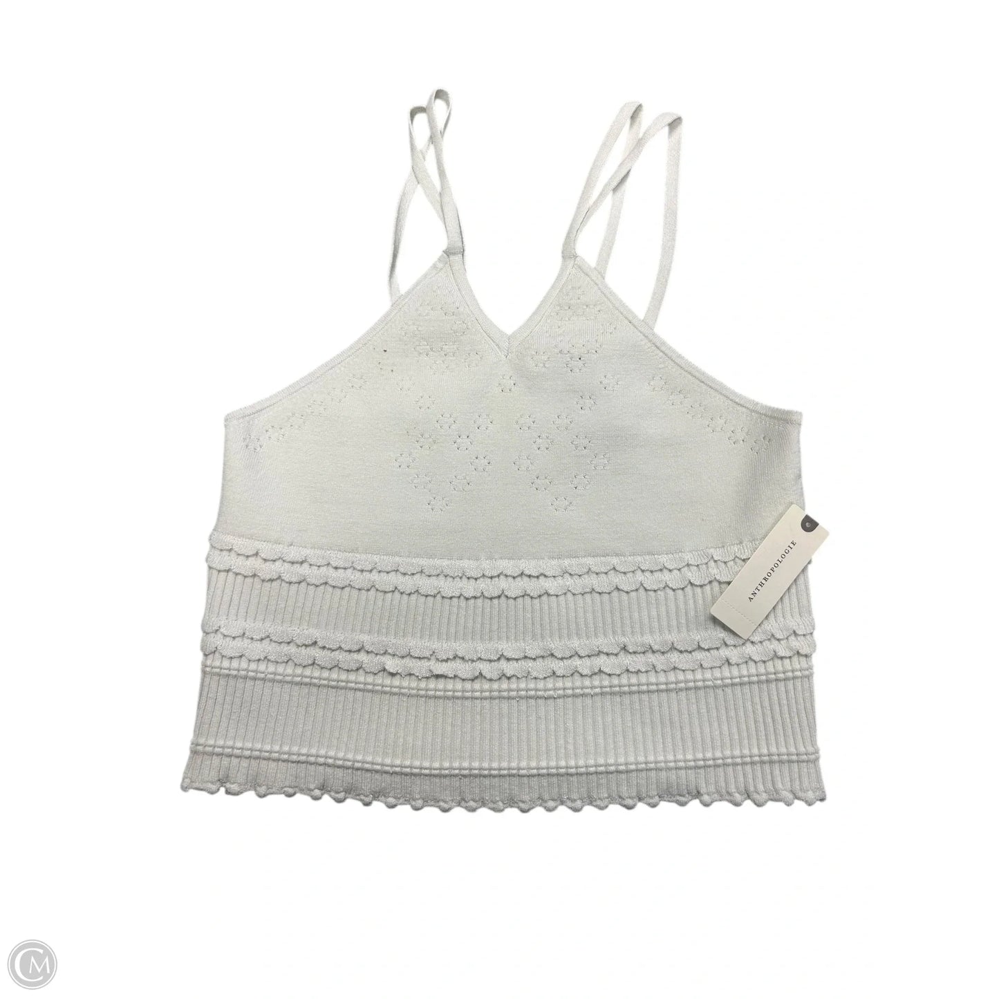 Top Sleeveless By Anthropologie In White, Size: S