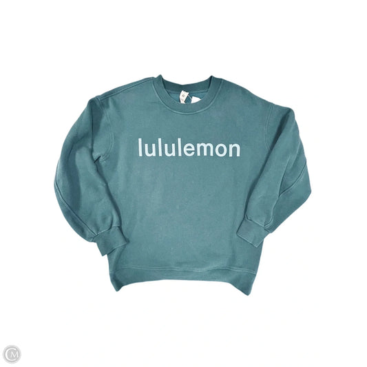 Athletic Sweatshirt Crewneck By Lululemon In Green, Size: 2