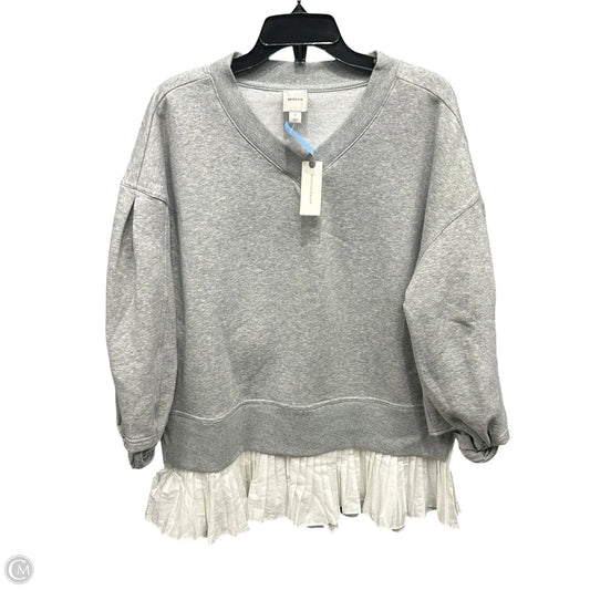 Sweatshirt Crewneck By Maeve In Grey, Size: S