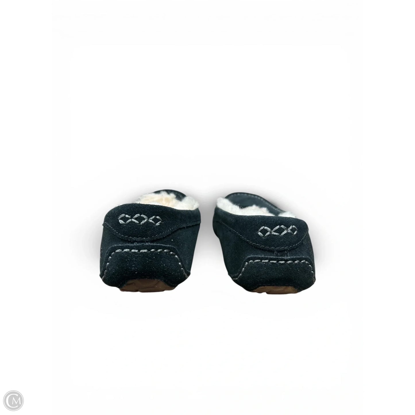 Slippers Designer By Ugg In Black, Size: 7