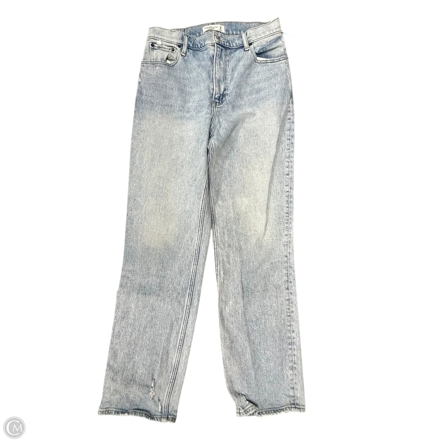 Jeans Straight By Abercrombie And Fitch In Blue Denim, Size: 8