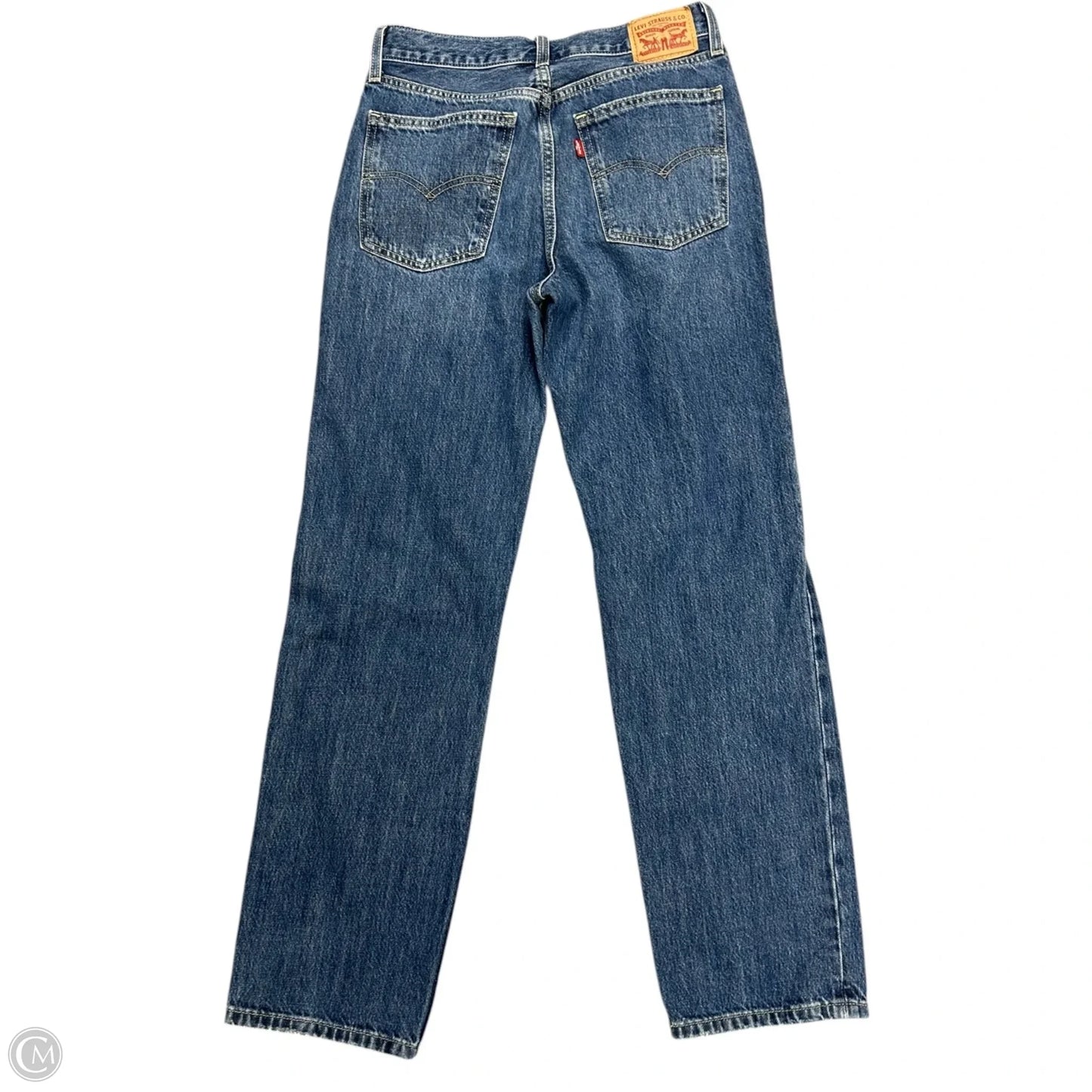Jeans Straight By Levis In Blue Denim, Size: 4