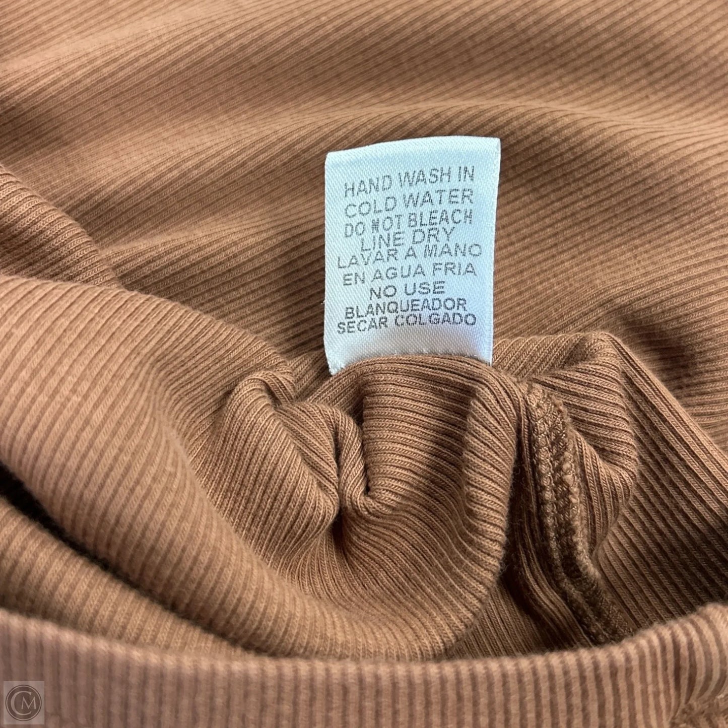Top Short Sleeve Basic By La Miel In Brown, Size: L