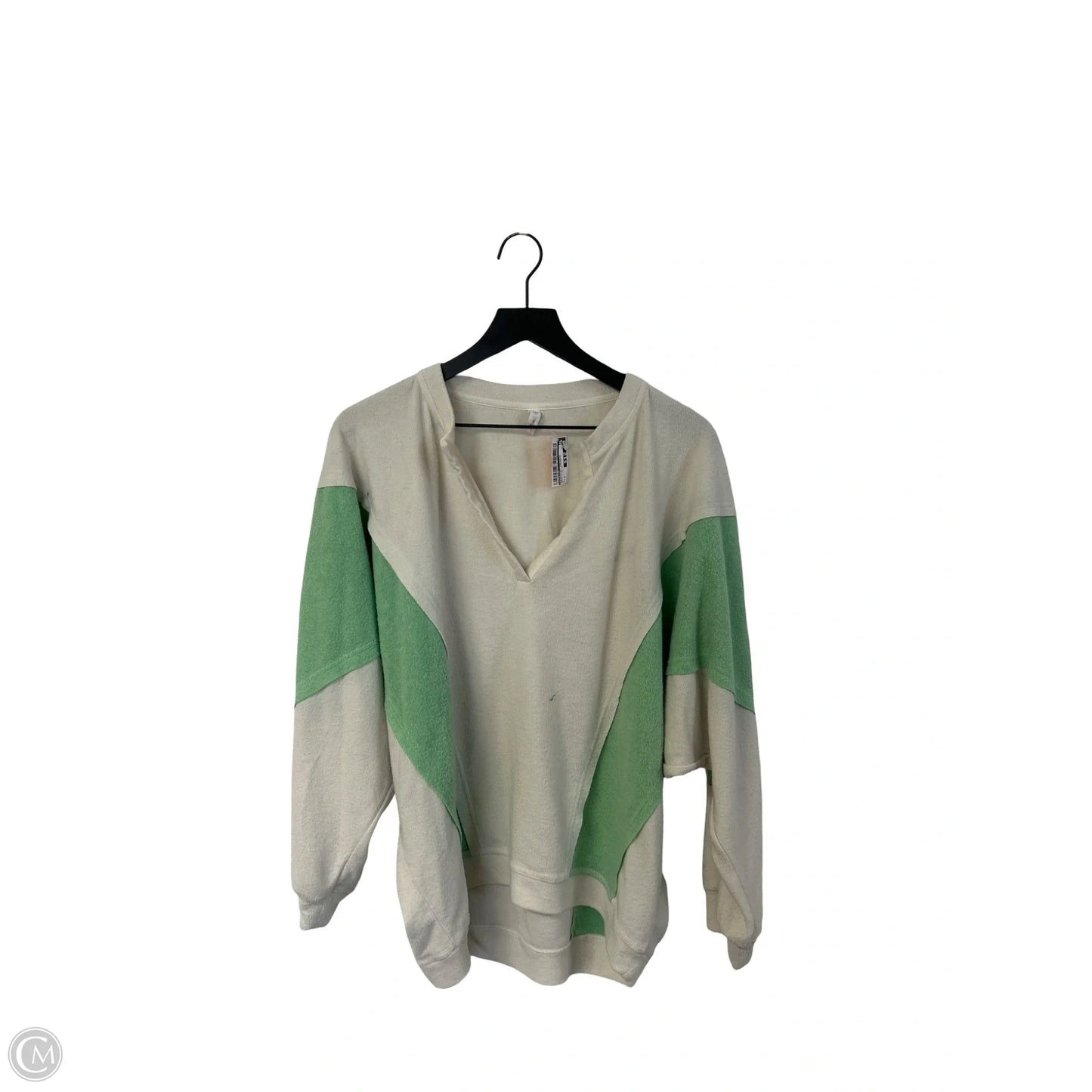 Sweatshirt Crewneck By Wishlist In Green & White, Size: S