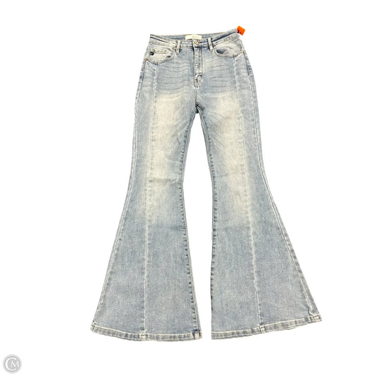 Jeans Flared By Kancan In Blue Denim, Size: 8