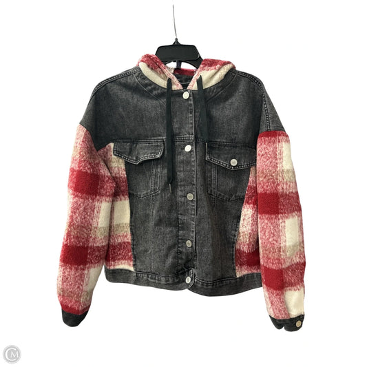 Jacket Denim By Kancan In Multi-colored, Size: Xl