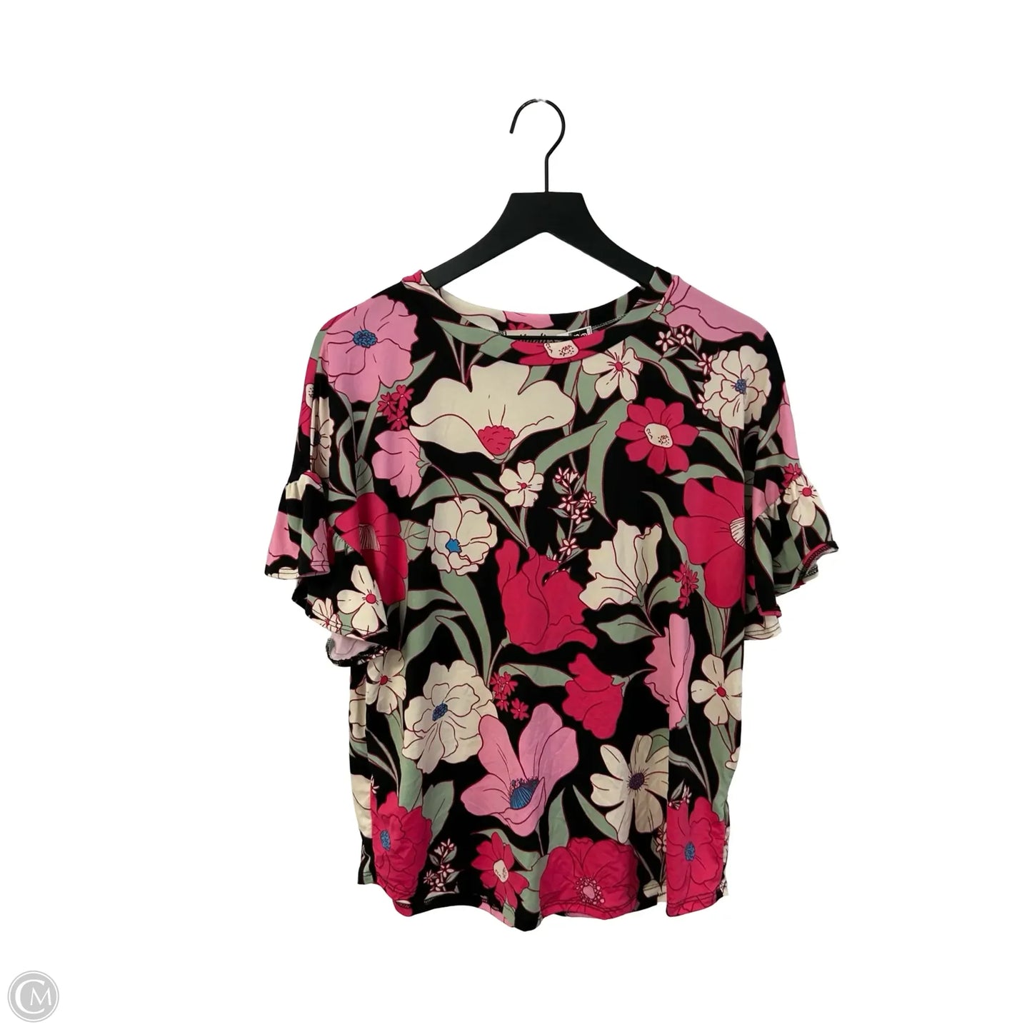 Top Short Sleeve By Haptics In Floral Print, Size: M