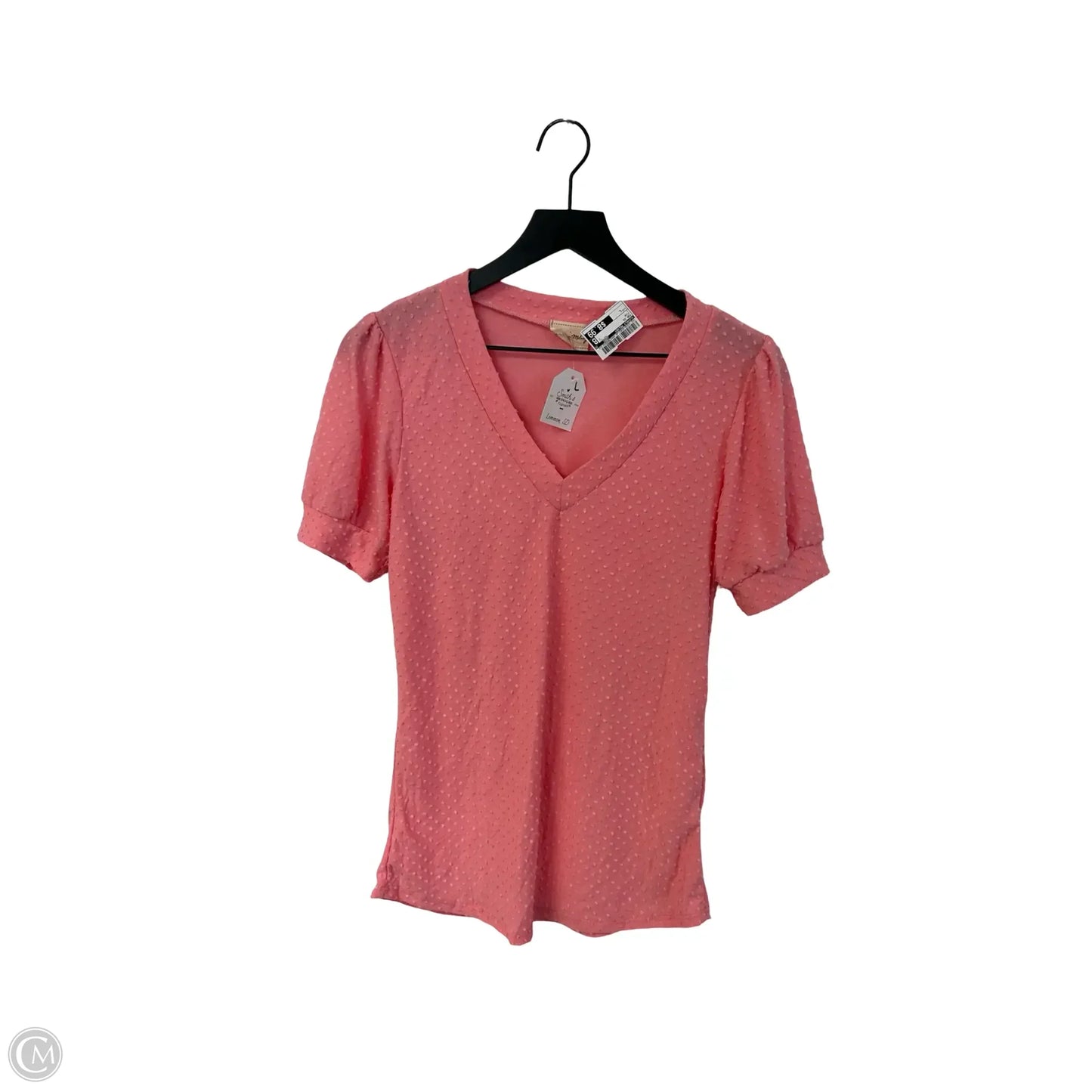 Top Short Sleeve By Lovely Melody In Pink, Size: L