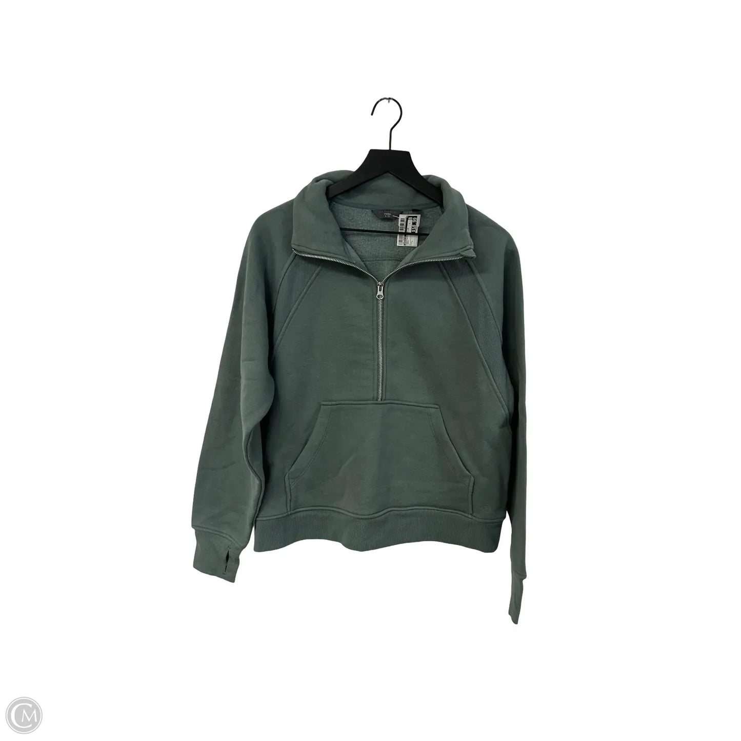 Sweatshirt Collar By Danskin In Green, Size: L