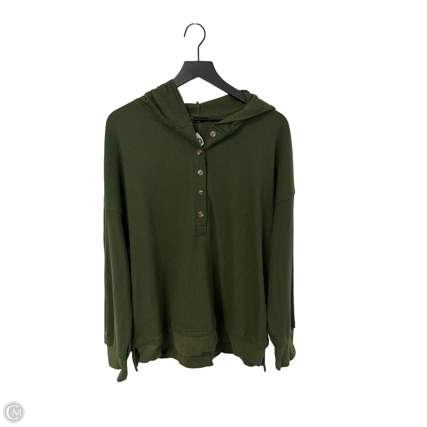 Sweatshirt Hoodie By Prettygarden In Green, Size: L
