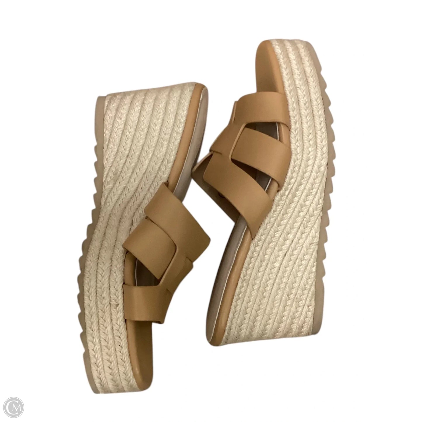 Sandals Heels Wedge By Clothes Mentor In Brown, Size: 9