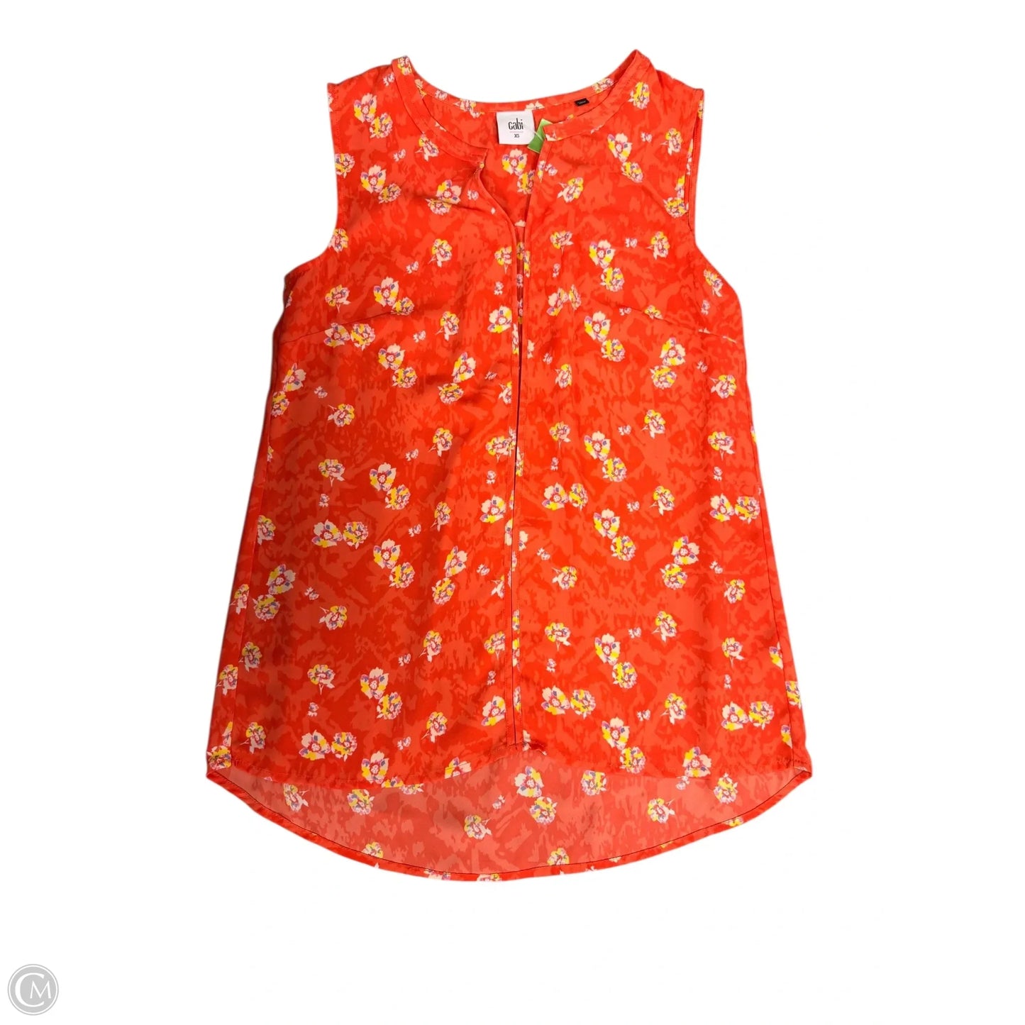 Top Sleeveless By Cabi In Orange, Size: Xs