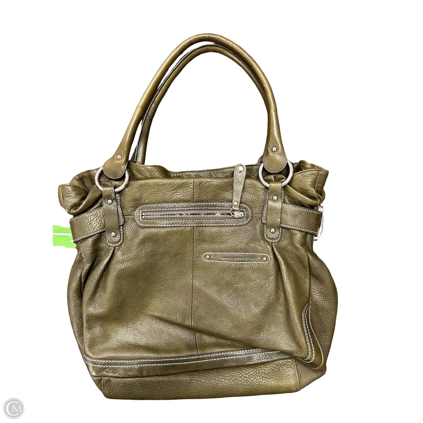 Handbag Leather By B. Makowsky, Size: Medium