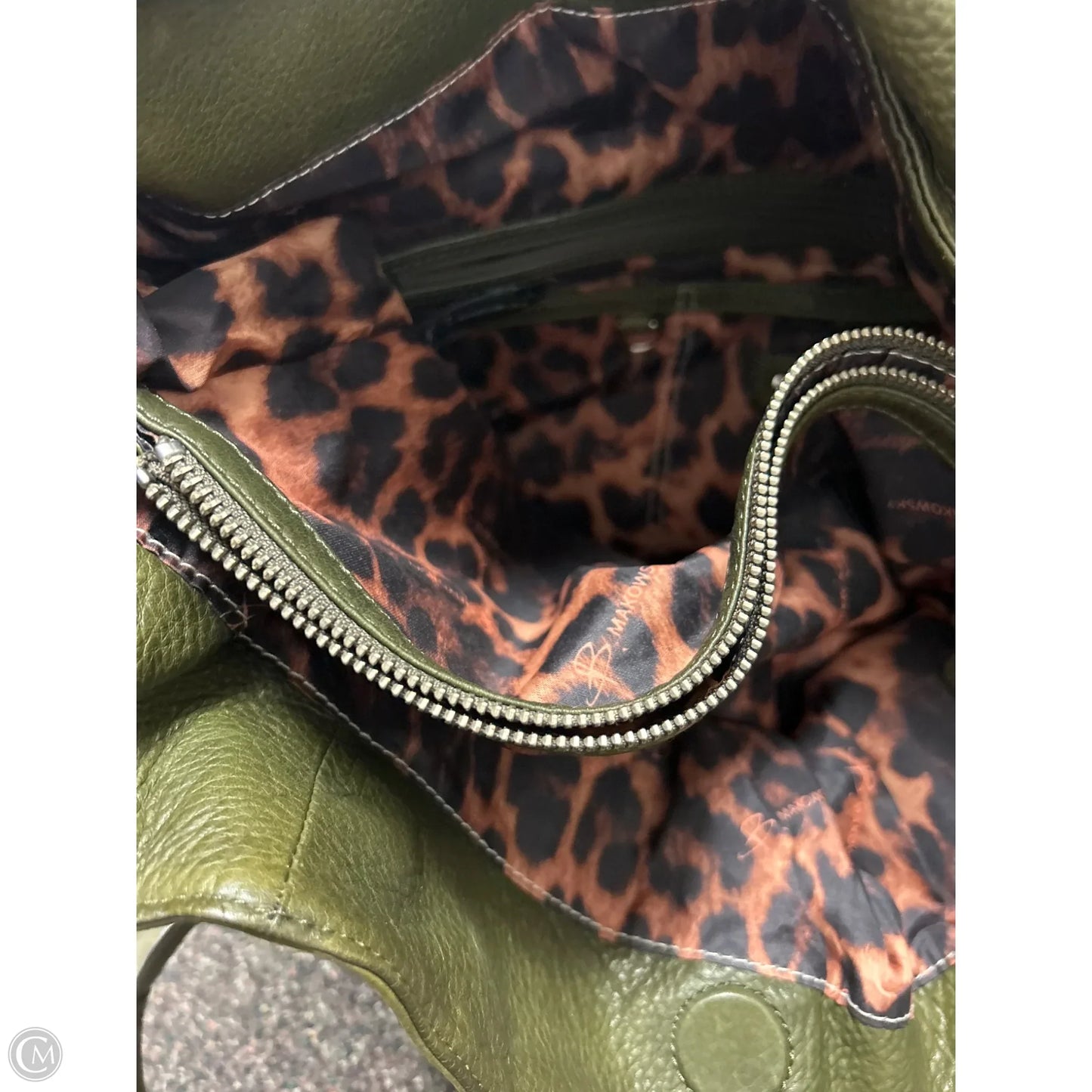 Handbag Leather By B. Makowsky, Size: Medium