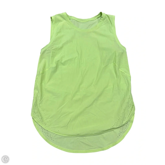 Athletic Tank Top By Lululemon In Green, Size: 8
