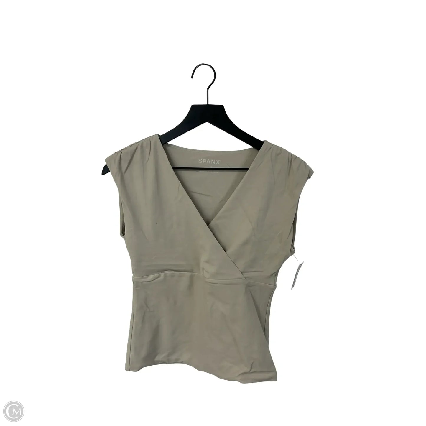 Top Short Sleeve By Spanx In Tan, Size: S
