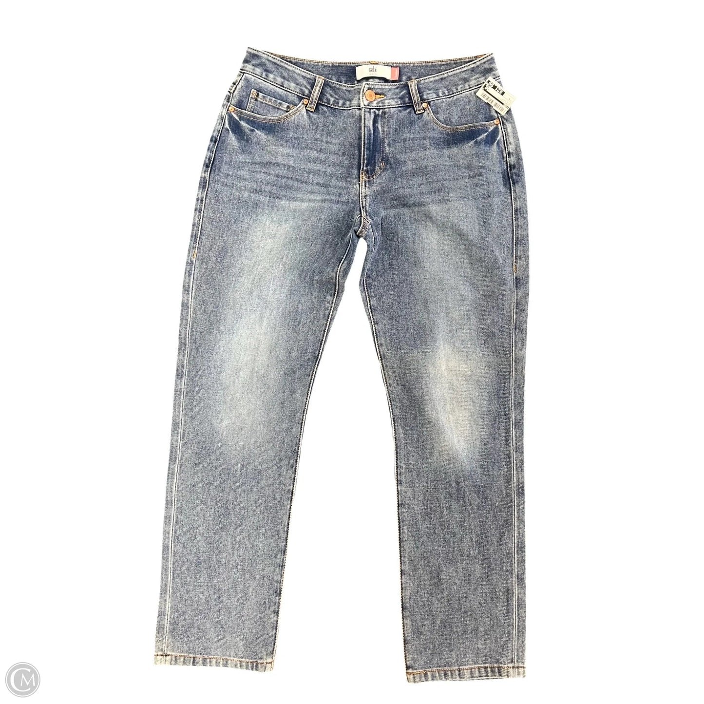 Jeans Straight By Cabi In Blue Denim, Size: 6