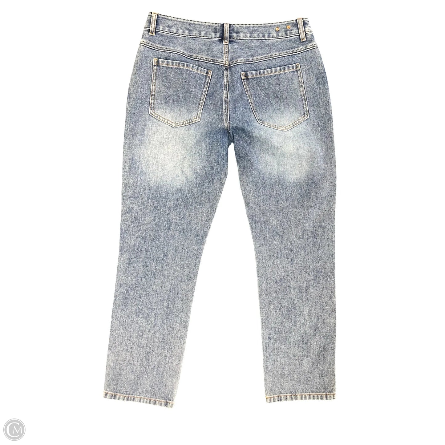 Jeans Straight By Cabi In Blue Denim, Size: 6