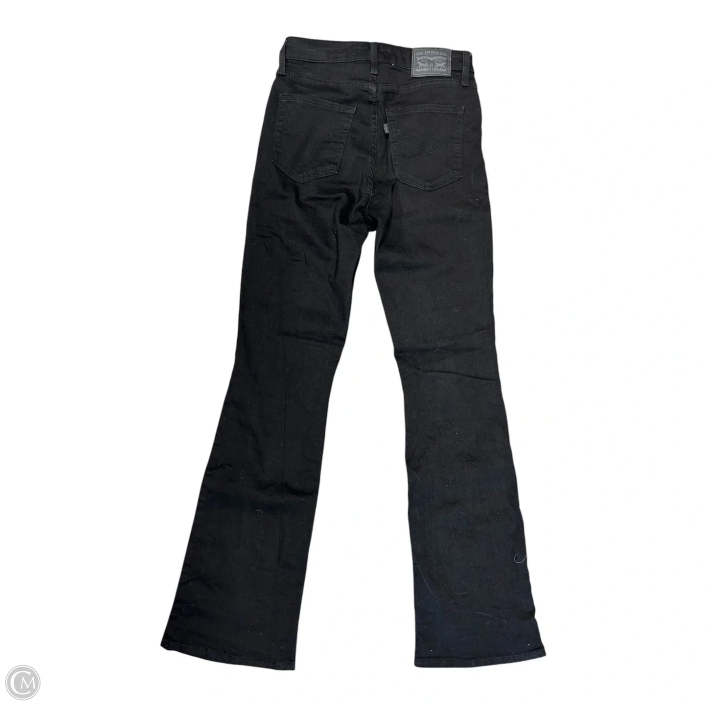 Jeans Boot Cut By Levis In Black Denim, Size: 6