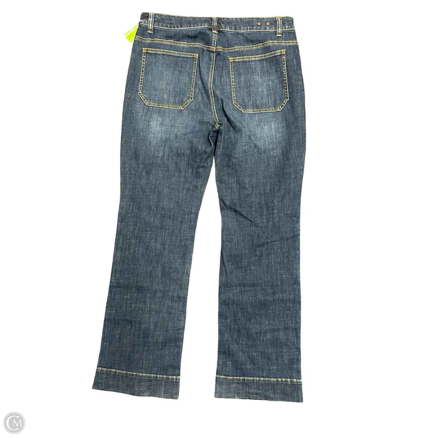 Jeans Straight By Cabi In Blue Denim, Size: 14