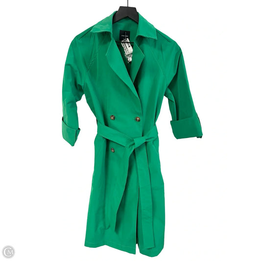 Coat Trench Coat By Love Tree In Green, Size: S