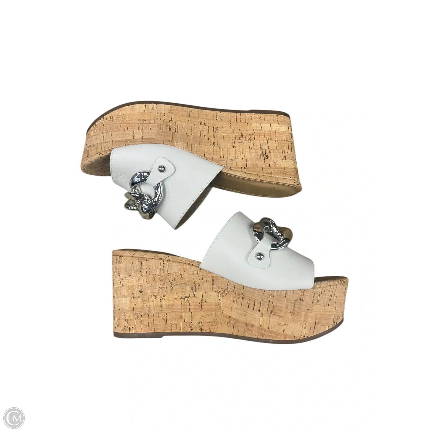 Sandals Heels Platform By Marc Fisher In Cream, Size: 8.5