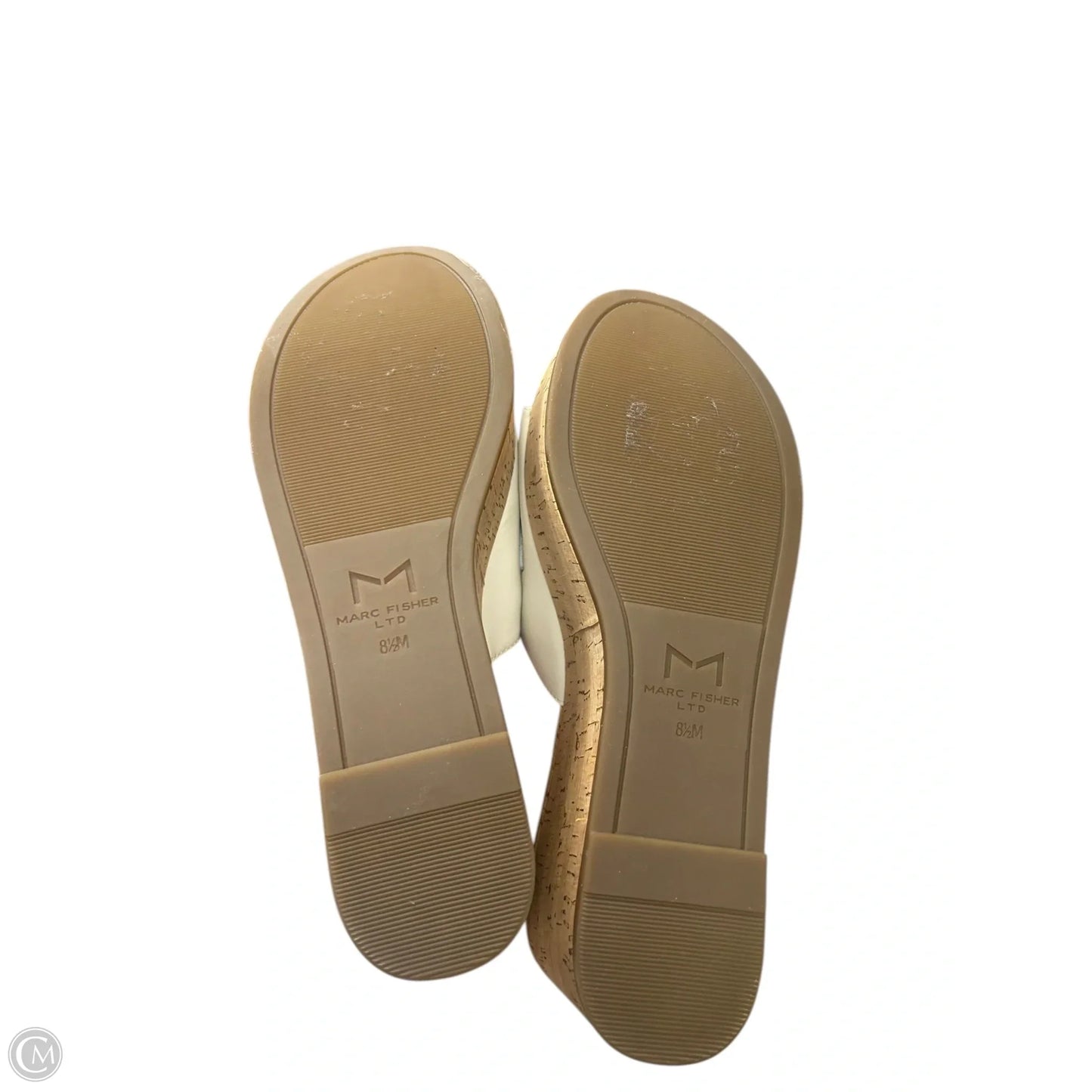 Sandals Heels Platform By Marc Fisher In Cream, Size: 8.5