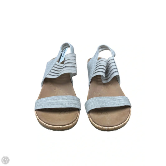 Sandals Heels Wedge By Skechers In Taupe, Size: 8