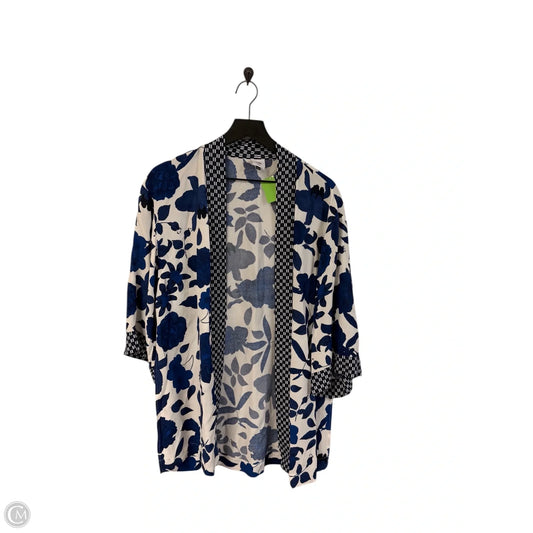 Kimono By Cabi In Blue & White, Size: Xs