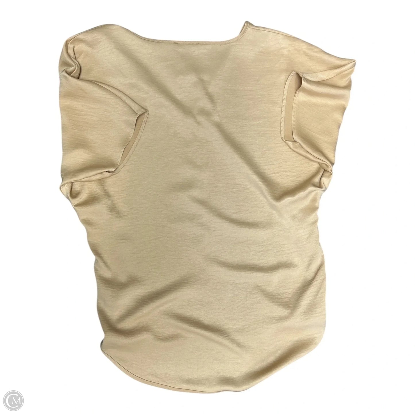 Top Short Sleeve By Dkny In Beige, Size: M