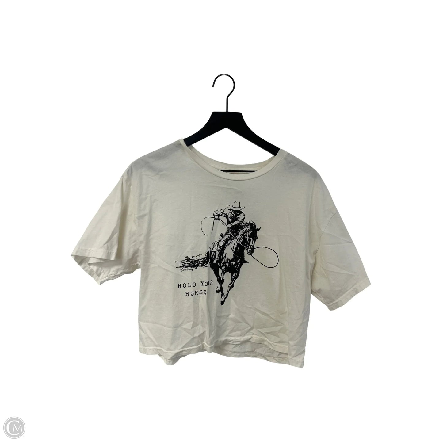 Top Short Sleeve By Cmc In White, Size: S