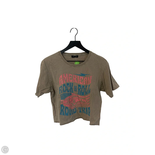 Top Short Sleeve Basic By Zutter In Beige, Size: S
