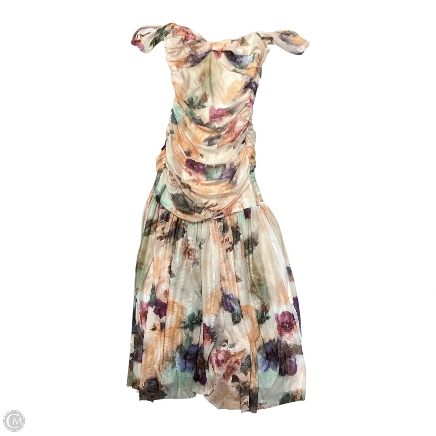 Dress Party Long By Promesa In Floral Print, Size: M