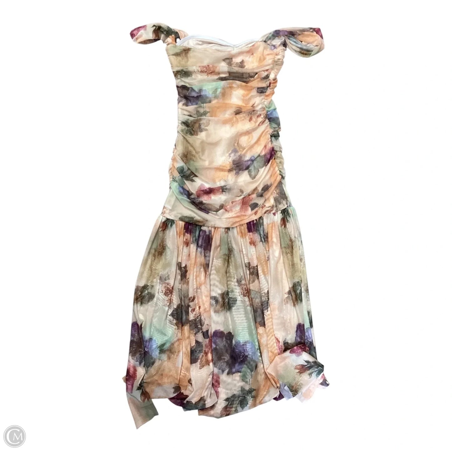 Dress Party Long By Promesa In Floral Print, Size: M
