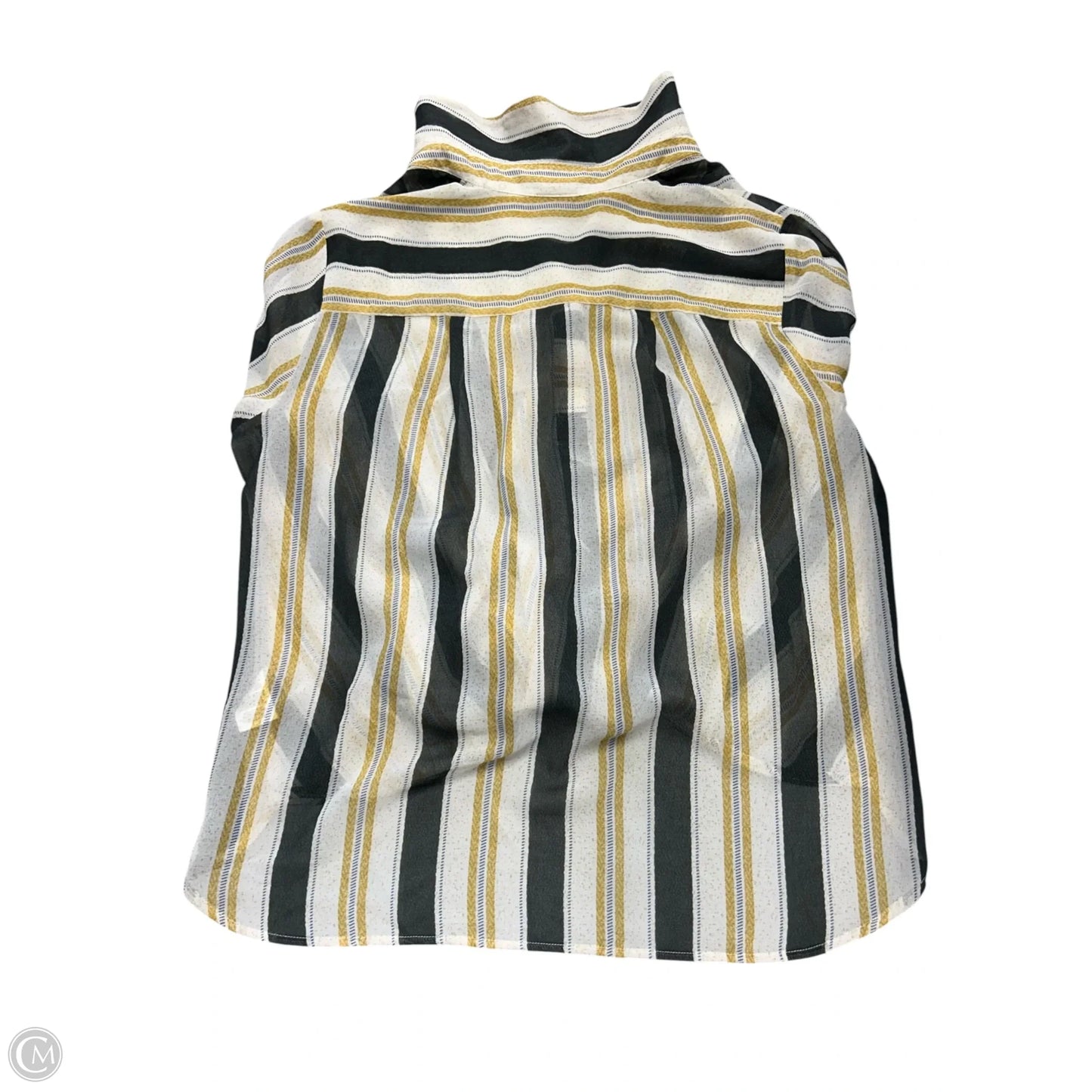 Top Long Sleeve By Cabi In Black & Yellow, Size: M