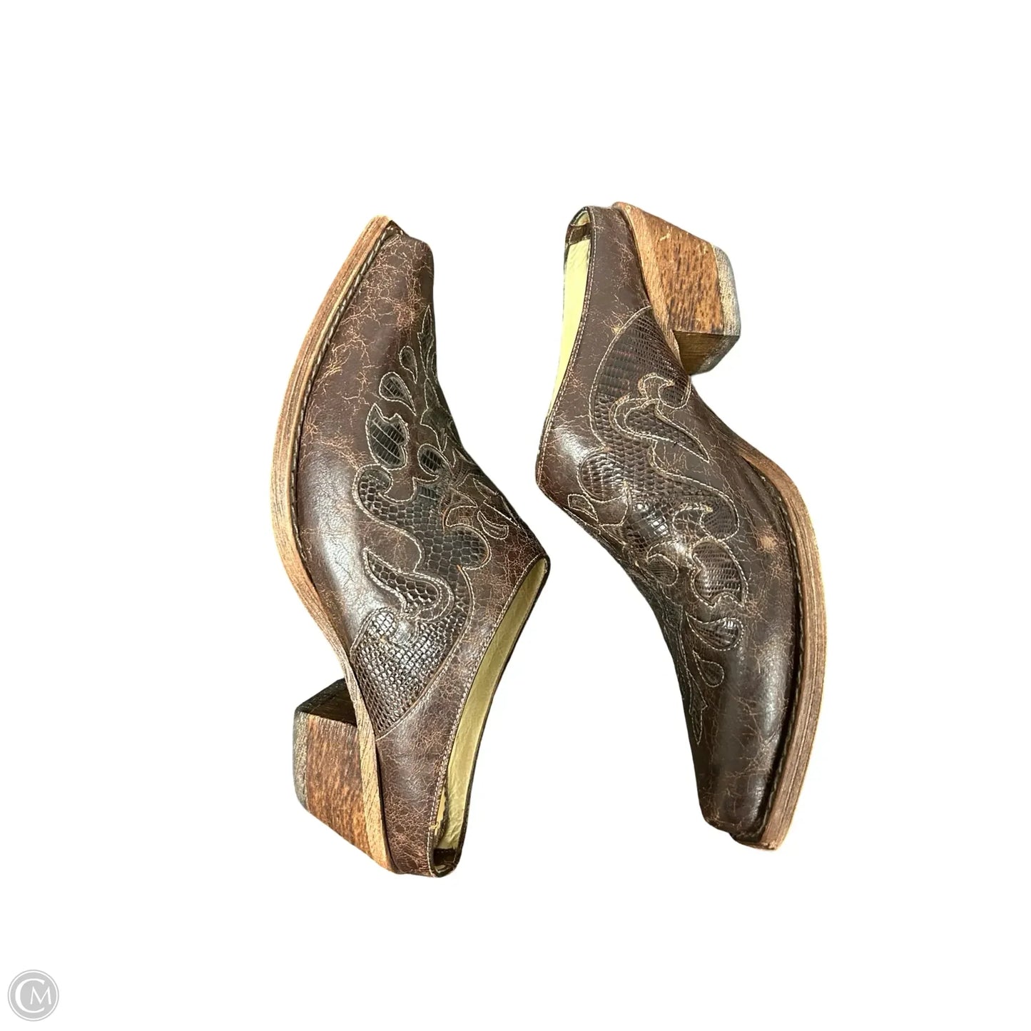 Shoes Heels Block By Corral In Brown, Size: 7.5